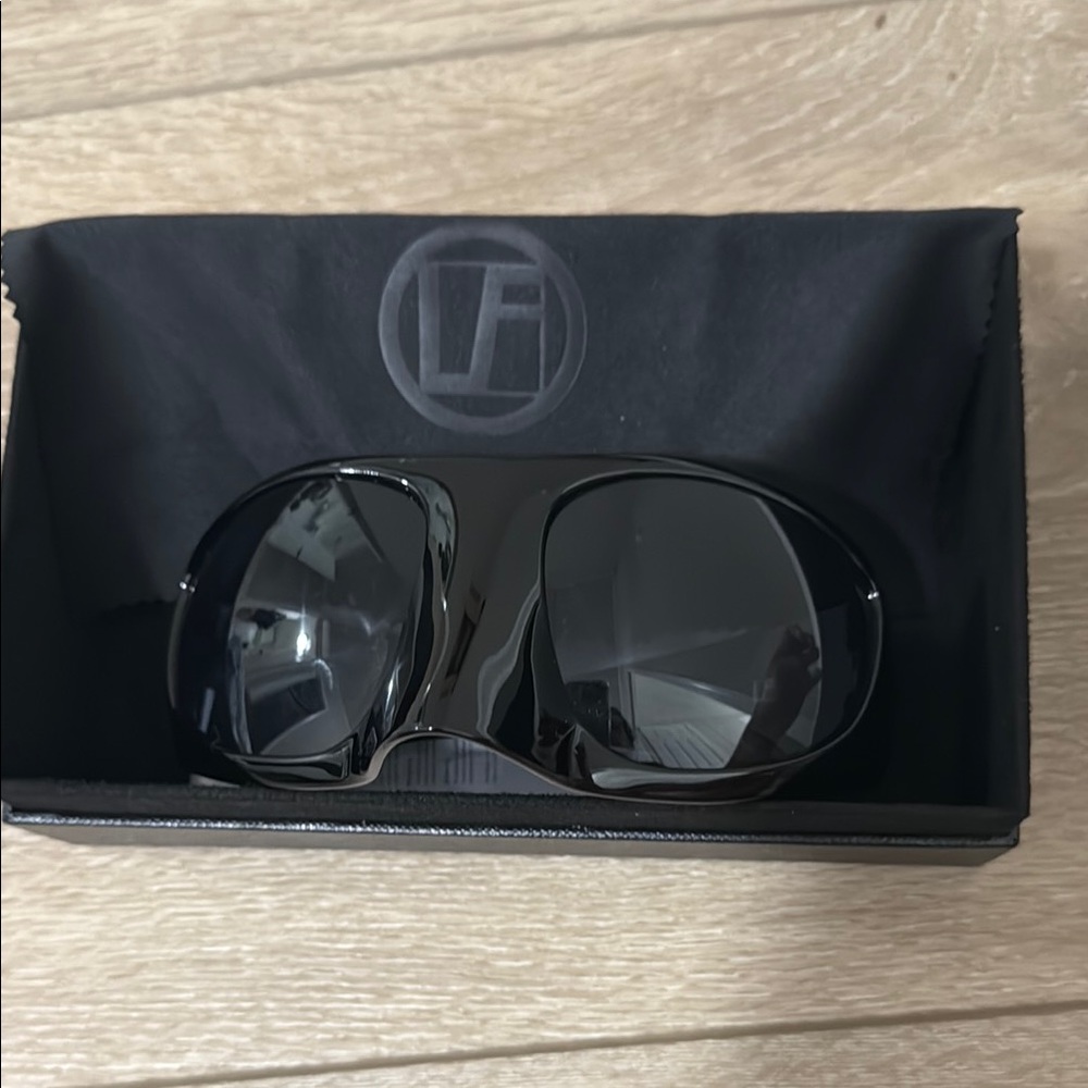 Linda Farrow Glossy Black Sunglasses